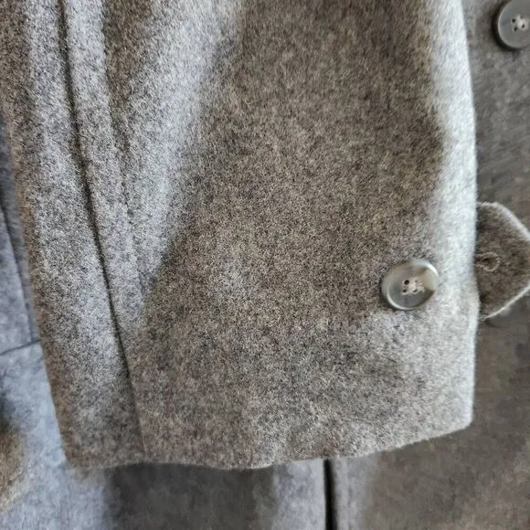 J.Ferrar men's 2XL plus size wool double breasted coat grey high neck vest
