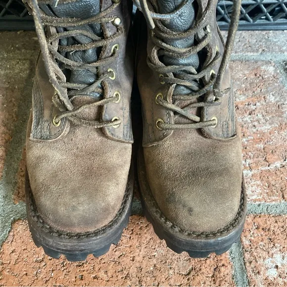 JK Boots Spokane WA Custom Leather 12” Logger Work Brown Handmade SZ 7 D MENS