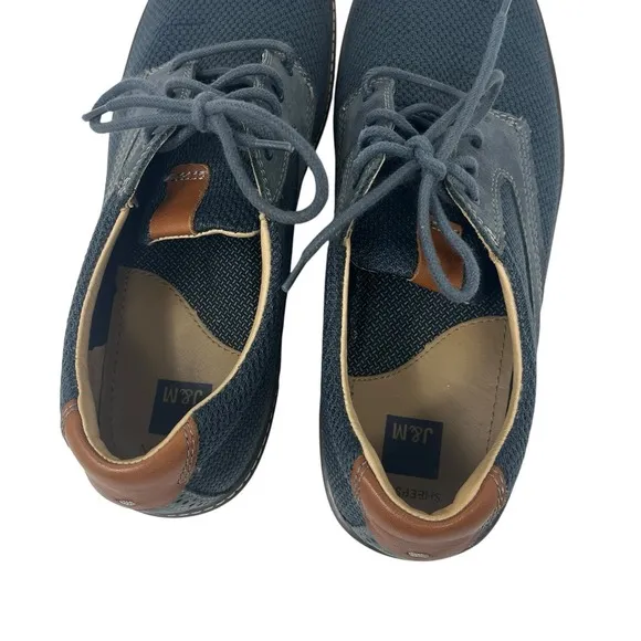 Johnston &amp; Murphy McGuffey Plain Toe Shoes Navy Sheep Skin Men's 11 M