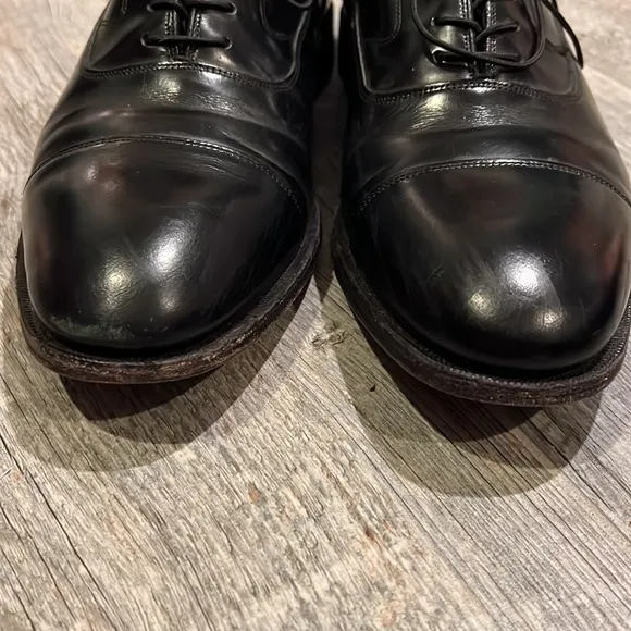 Johnston &amp; Murphy Optima Black Cap Toe Lace Up Oxford Shoes