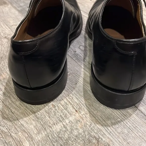 Johnston &amp; Murphy Optima Black Cap Toe Lace Up Oxford Shoes