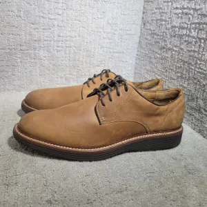 Johnston &amp; Murphy Upton Plain Toe Men's US 12M Tan Oiled Full Grain Oxford Shoes