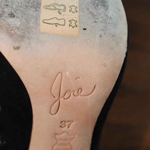Joie Open Toe  Suede Caged Bootie Shoes