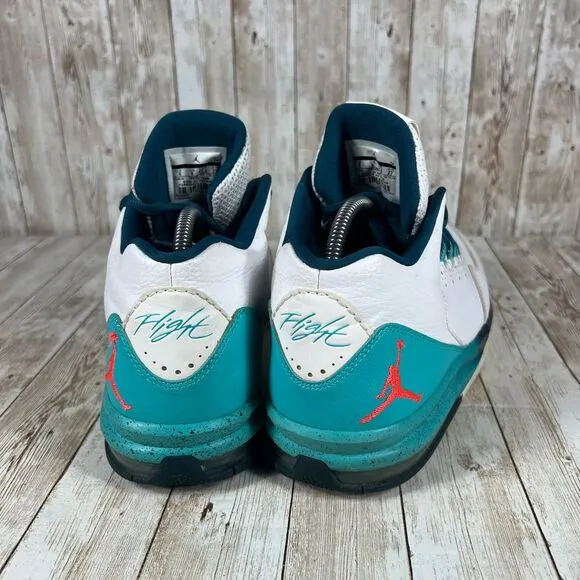 Jordan Flight Men's Basketball Sneakers White Teal‎ Retro 705155 127 Size 9