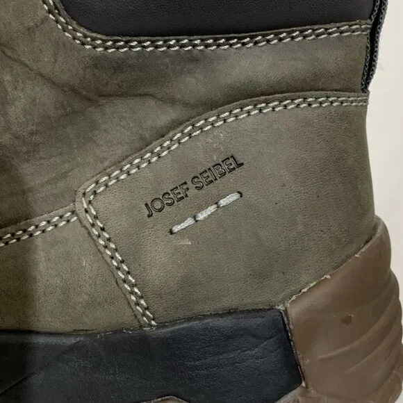 Josef Seibel Phillip 01 Lace Up Boots Mens 42 Asphalt Grey Kombi US 10