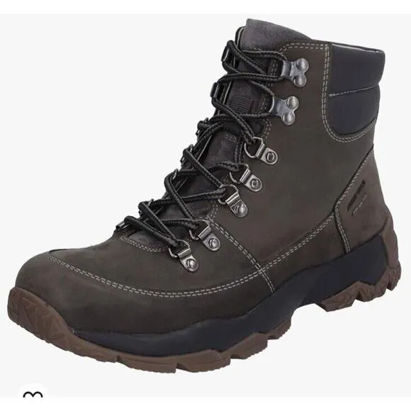 Josef Seibel Phillip 01 Lace Up Boots Mens 42 Asphalt Grey Kombi US 10