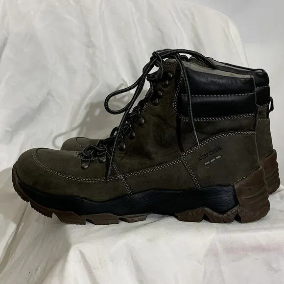 Josef Seibel Phillip 01 Lace Up Boots Mens 42 Asphalt Grey Kombi US 10