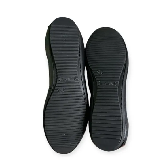 Josef Seibel Pippa Black Leather Patent Toe Ballet Flat Shoes Womens 40 (9-9.5)