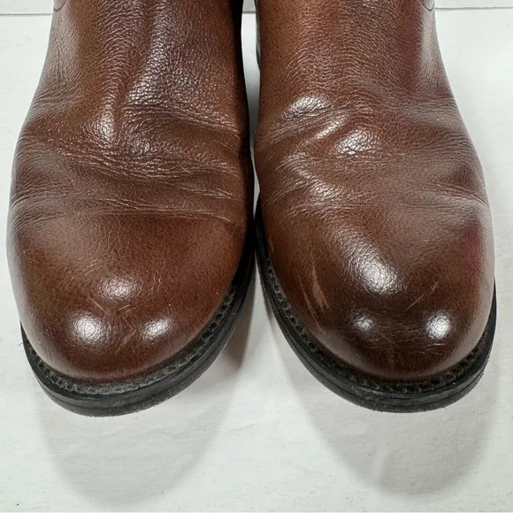 Justin Brown Leather Roper Western Cowboy Boots Men’s Size 7.5C