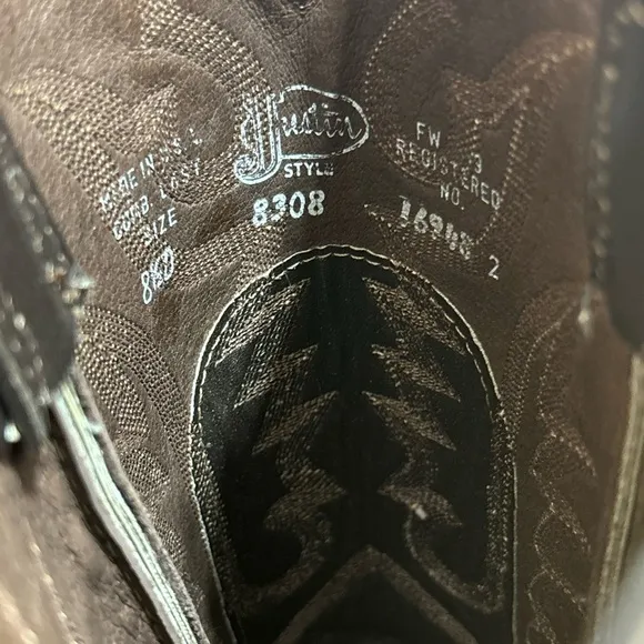 Justin Cowboy Boots 8308 Iguana Skin