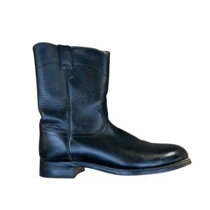 Justin Men's Black Jackson Roper Cowboy Boots Style 3133 Size 10 EE