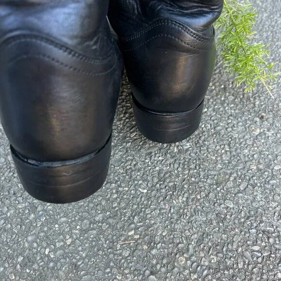 Justin Men's Black Jackson Roper Cowboy Boots Style 3133 Size 10 EE
