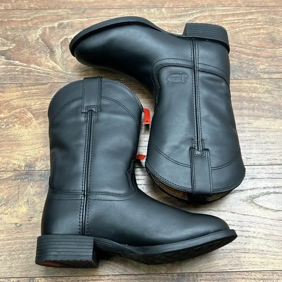 Justin SE770 Black Leather Roper Cowgirl Western Boots Women 6.5 B NWT NO BOX