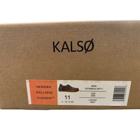 Kalso Earth Shoes Mana Slip On Grey Leather Men 11
