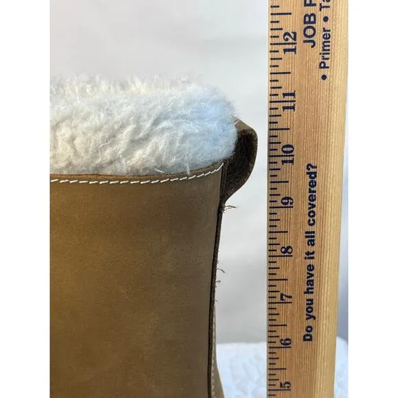 Kamik Men's Size 10 Tan Alborg Winter Lace Up Leather Snow Fleece Lined Boots