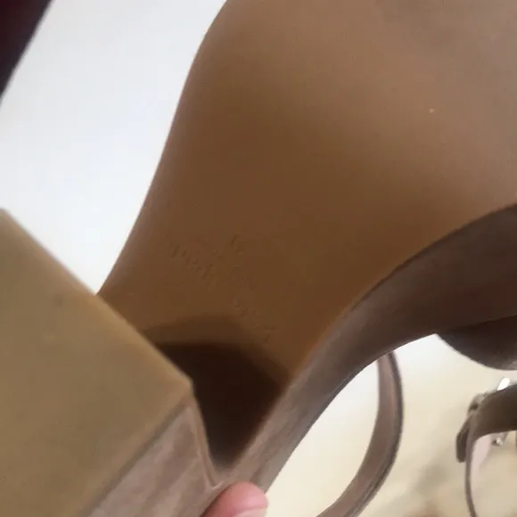 kate spade New York Grace Suede Platform High Heel Sandal Chucky Suede Wedge