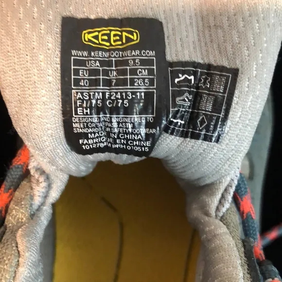 Keen ASTM F2413-11 Steel Toe Work Shoes Size 9.5