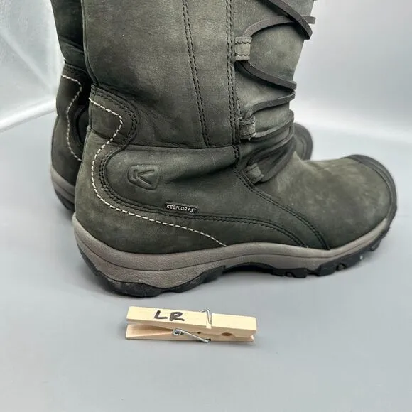 Keen Brighton Women's 7.5 Gray Nubuck Leather Waterproof High Boot Round Toe