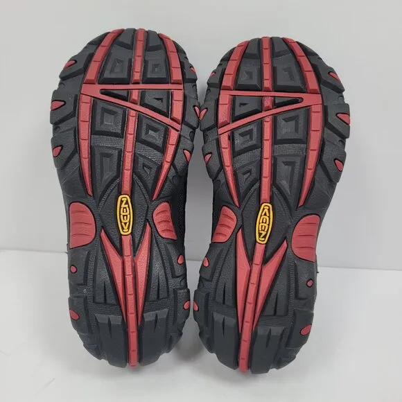 Keen Kid's Black Red Waterproof Hiking Shoes US Size 1 NWOT