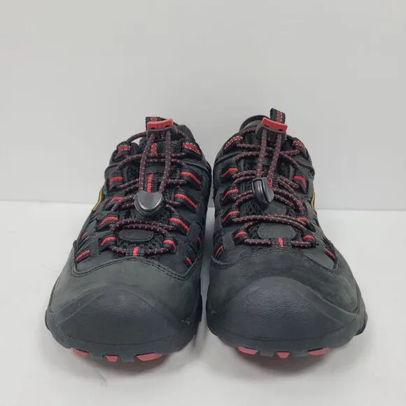 Keen Kid's Black Red Waterproof Hiking Shoes US Size 1 NWOT