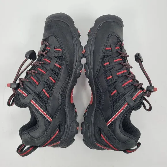 Keen Kid's Black Red Waterproof Hiking Shoes US Size 1 NWOT
