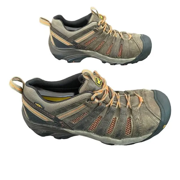 Keen Men's Brown &amp; Orange Hiking &amp; Utility Shoes Size 10.5