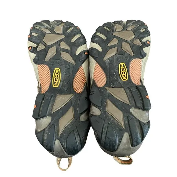Keen Men's Brown &amp; Orange Hiking &amp; Utility Shoes Size 10.5