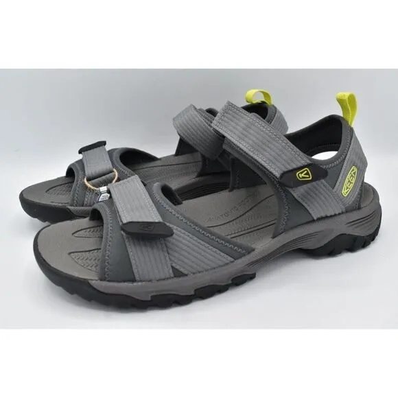 Keen Mens Size 11.5 Targhee III Open Toe H2 Steel Grey Sandals Shoes