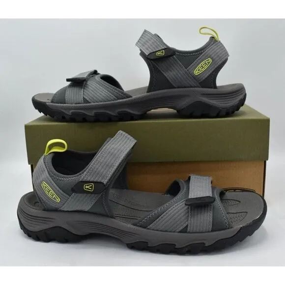 Keen Mens Size 11.5 Targhee III Open Toe H2 Steel Grey Sandals Shoes