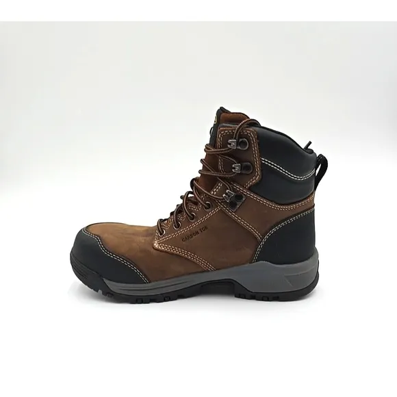 Keen Utility Womens 7.5 Evanston 6in WP CT Bison/Black Leather Work Boots