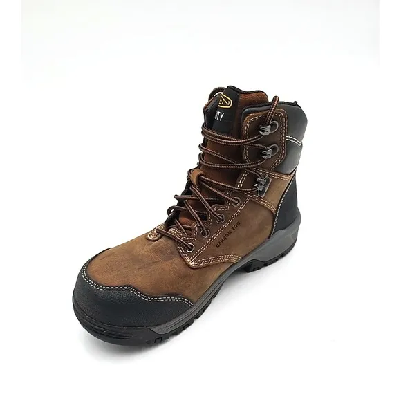 Keen Utility Womens 7.5 Evanston 6in WP CT Bison/Black Leather Work Boots