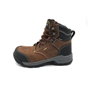 Keen Utility Womens 7.5 Evanston 6in WP CT Bison/Black Leather Work Boots