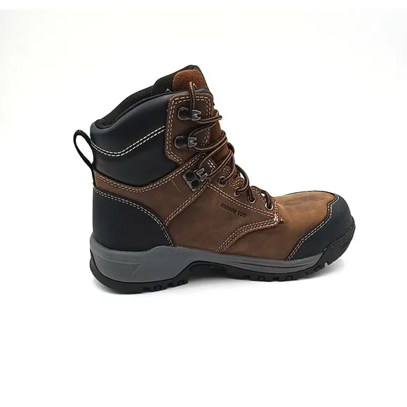 Keen Utility Womens 7.5 Evanston 6in WP CT Bison/Black Leather Work Boots