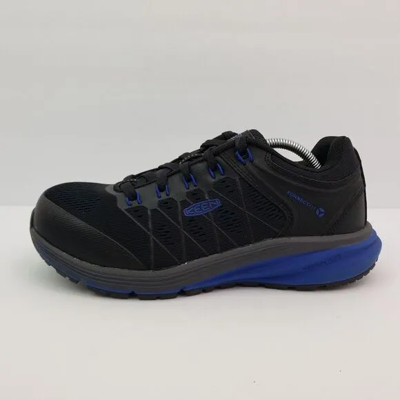 Keen Utility Womens Size 8.5 Black Blue Steel Toe Work Boot Shoes ASTM F2413-18