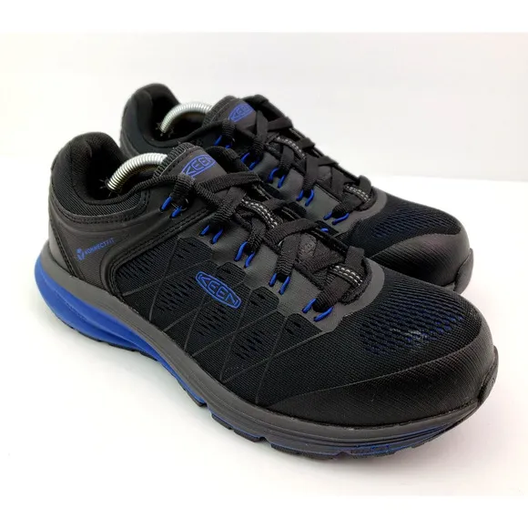 Keen Utility Womens Size 8.5 Black Blue Steel Toe Work Boot Shoes ASTM F2413-18