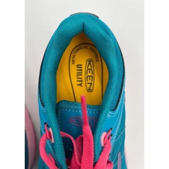 Keen Womens Vista Energy Safety Shoes Carbon Toe Size 8.5W Capri Breeze/Hot Pink