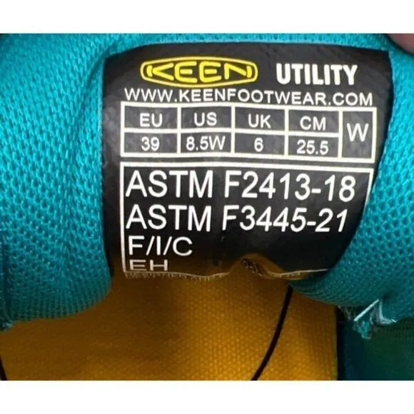 Keen Womens Vista Energy Safety Shoes Carbon Toe Size 8.5W Capri Breeze/Hot Pink