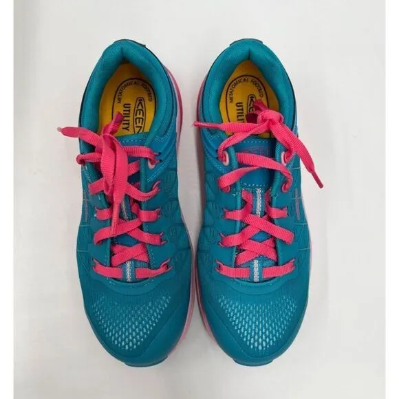 Keen Womens Vista Energy Safety Shoes Carbon Toe Size 8.5W Capri Breeze/Hot Pink