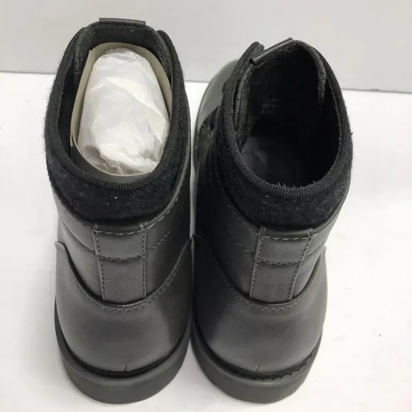 Kenneth Cole Men’s Russel 2.0 Gray Leather Boots, Size 11 M