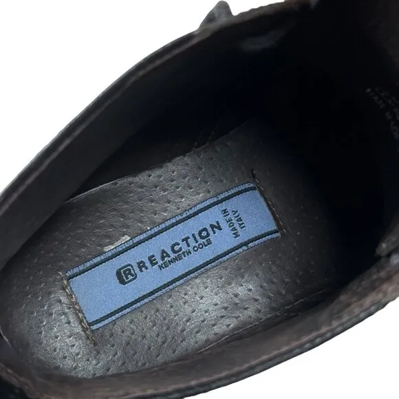 Kenneth Cole Reaction Boots‎ Brown Leather Ankle Boots Italy Made Men’s Size 7