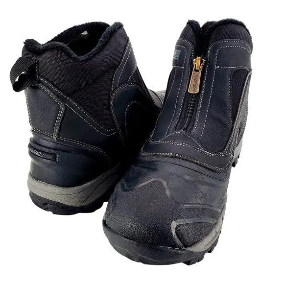KHOMBU Boots Men's 12 Mason Outdoor Waterproof Rugged Slip-on Zipper Front Shoes