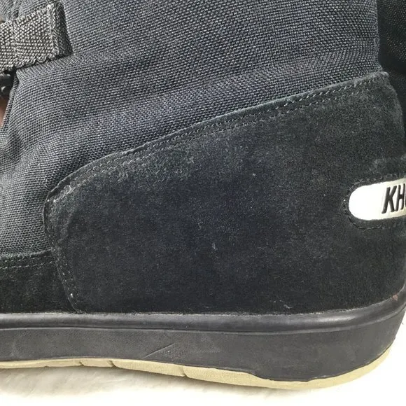 Khombu Women Winter Snow Boots Zipper Closure Buckles Black Size 12