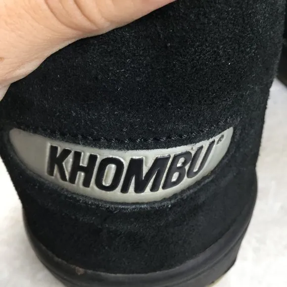 Khombu Women Winter Snow Boots Zipper Closure Buckles Black Size 12