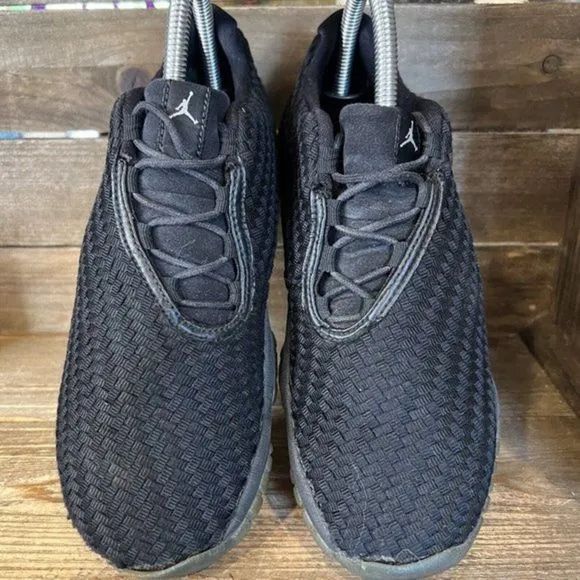 Kids Childrens Nike Jordan Future Low Gamma‎ Black Shoes Sneakers Size 5 Y GUC