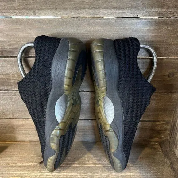 Kids Childrens Nike Jordan Future Low Gamma‎ Black Shoes Sneakers Size 5 Y GUC
