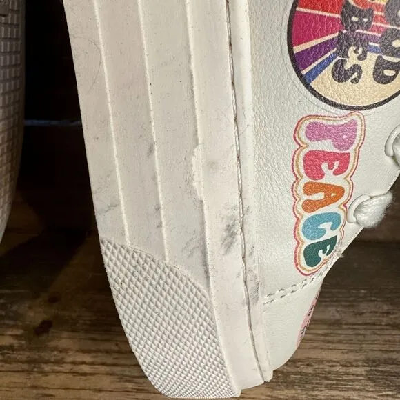 Kids Steve Madden Be Happy Multicolor Graphic Design Sneakers Shoes Size 2‎ Y