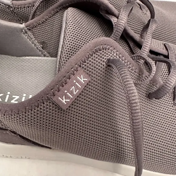 Kizik Madrid Eco Knit Sneakers Mens 11 Women’s 12.5 Gray Hands Free Lace Up