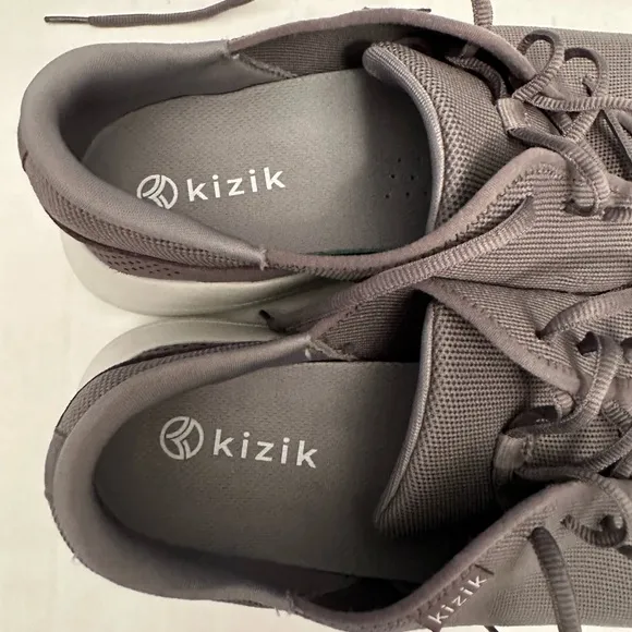 Kizik Madrid Eco Knit Sneakers Mens 11 Women’s 12.5 Gray Hands Free Lace Up