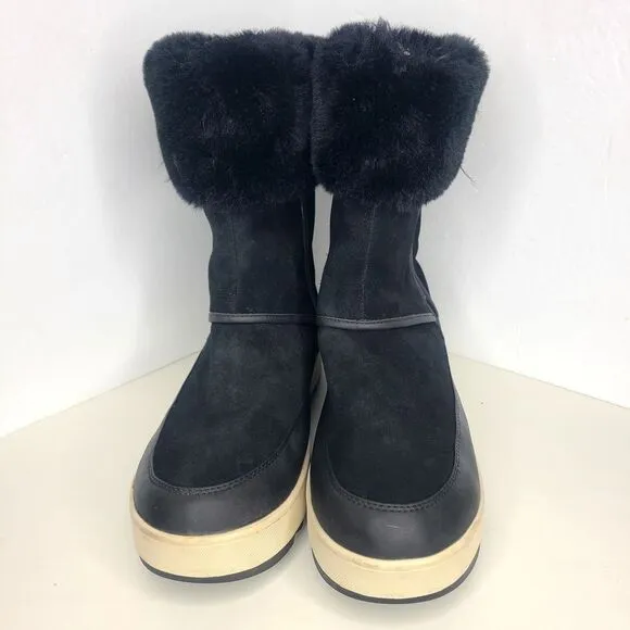 Koolaburra by UGG Women's Tynlee Snow Faux Fur Zip Boots‎ Size 11 Black