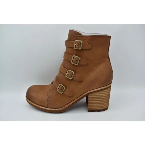 Kork Ease Womens Size 9.5 Dee Brown Terra Full Grain Leather Heeled Ankle Boots